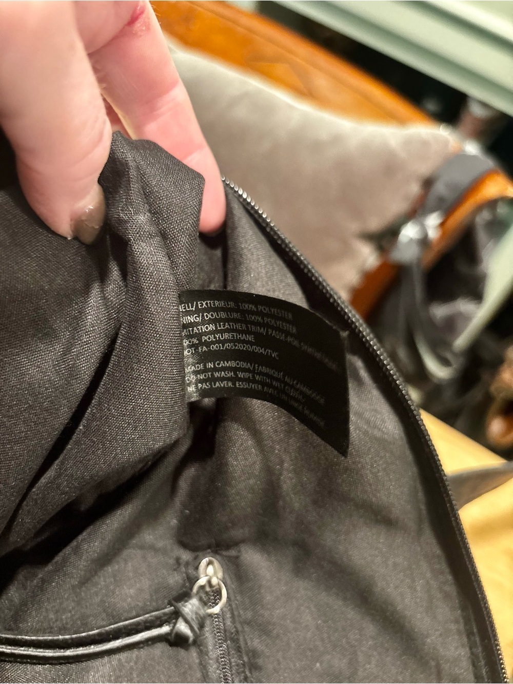 Botkier Black Nylon Tote with Leather-Style Straps - Picture 11 of 12